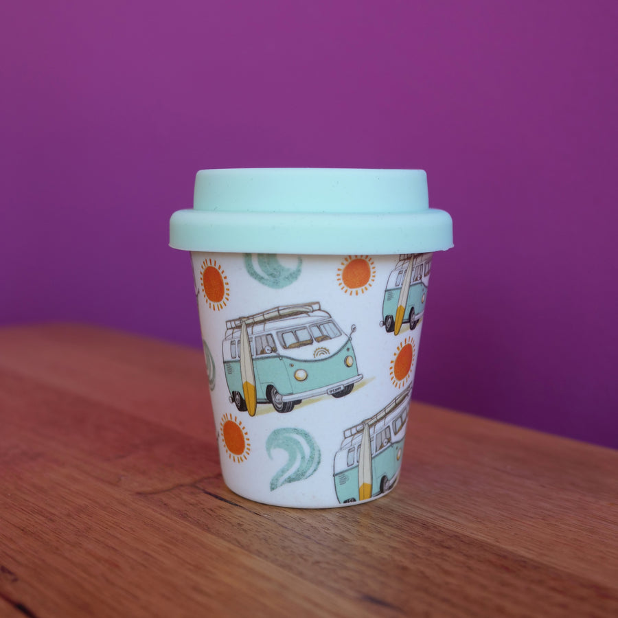 LITTLE CINO SOCIAL CUP: Bubblegum Following the Sun 4oz Reusable Babycino Cup