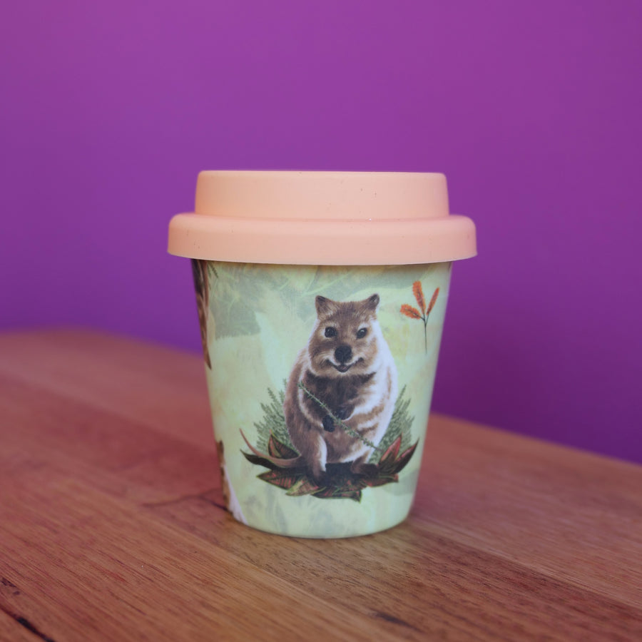 LITTLE CINO SOCIAL CUP: Bubblegum Quokkacino 4oz Reusable Babycino Cup